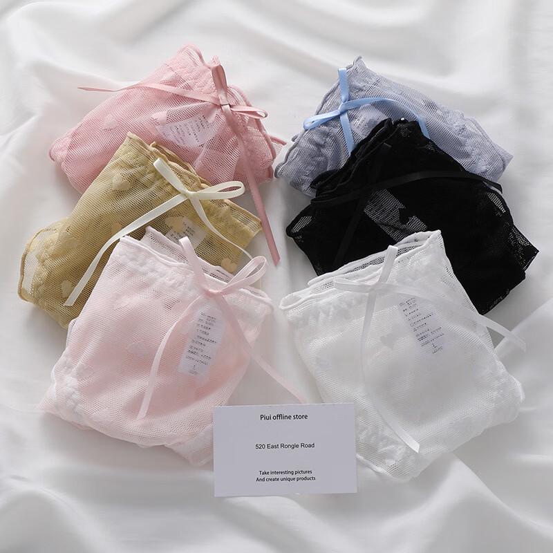 Qianfeili Women s Lace Mesh Sheer Briefs 6-Pack XL