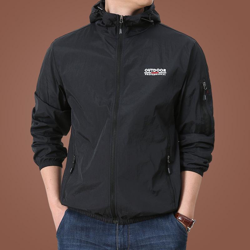 Men's Summer UV-Protection Quick-Dry Hooded Windbreaker – Lightweight, Breathable Fishing Jacket