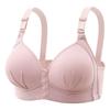 Black Front Closure Bra with Adjustable Wide Straps and Seamless Ribbed Fabric