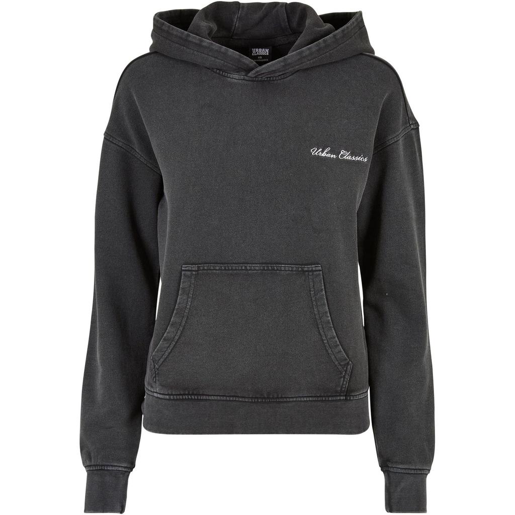 Urban Classics Womens/Ladies Embroidered Terrycloth Logo Hoodie