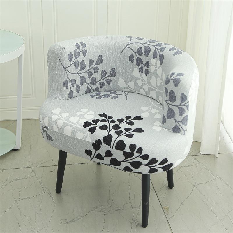 Large Curved Chair Seat Cover Elastic Low Backrest Chair Cover Universal Makeup Stool Cover Living Room Bedroom Lazy Sofa Covers