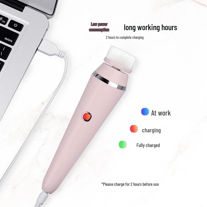 4-in-1 Electric Waterproof Facial Cleansing Brush for Blackhead and Makeup Removal