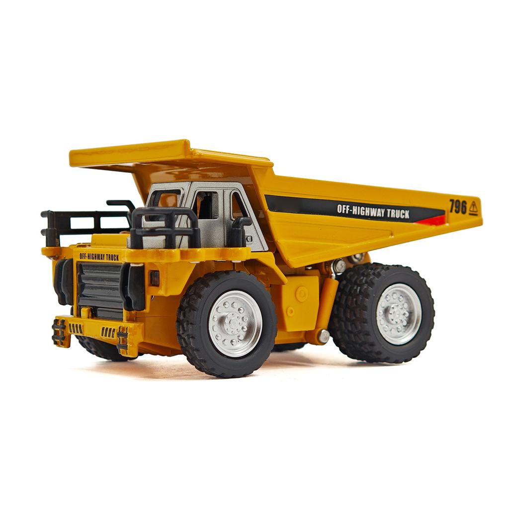 1:64 RC Dump Truck, 2.4G Remote Control Mini Construction Truck with Lights and Sound, Auto Demo, Auto Cruise