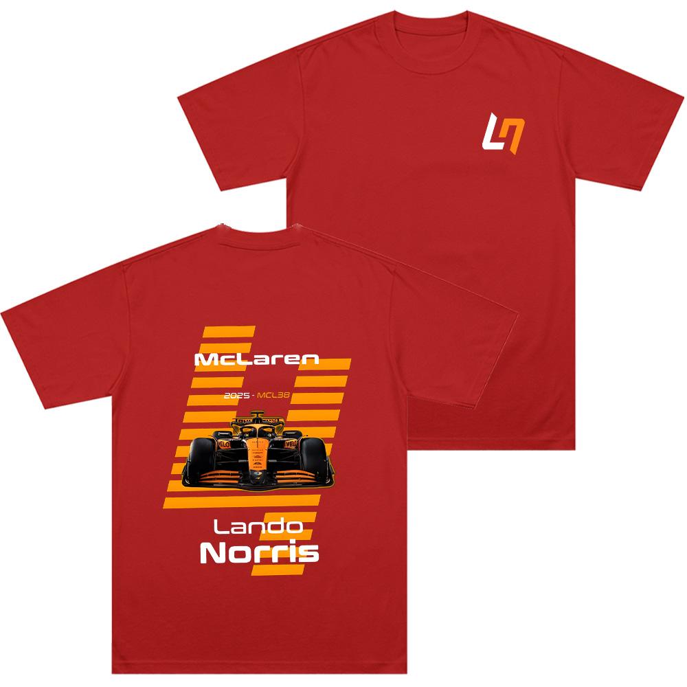 Camisetas LN4 Campeón del Mundo Lando Norris Amante de Norris Top Algodón Ropa Suave Camisetas Chic Camisetas Casuales