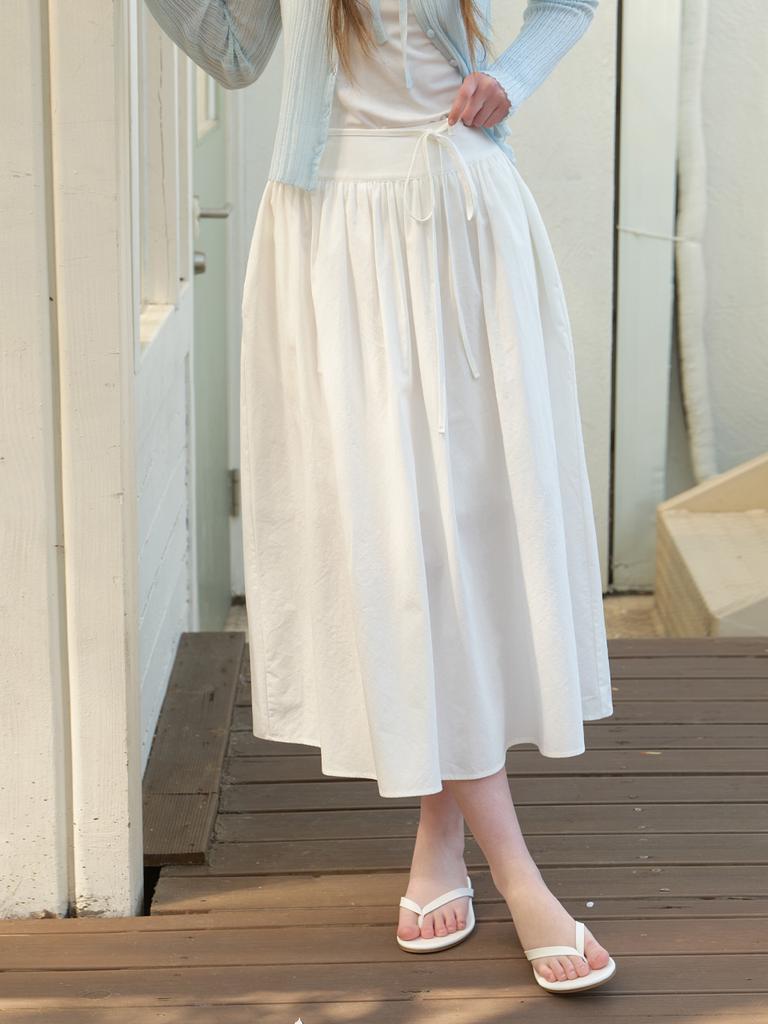 Liel Grass Strap Skirt (White)