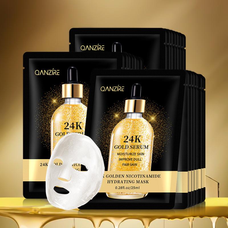

24K Золотая Маска для Лица Увлажняющая и Увлажняющая Ниацинамид Жидкая Маска Паста 3pcs