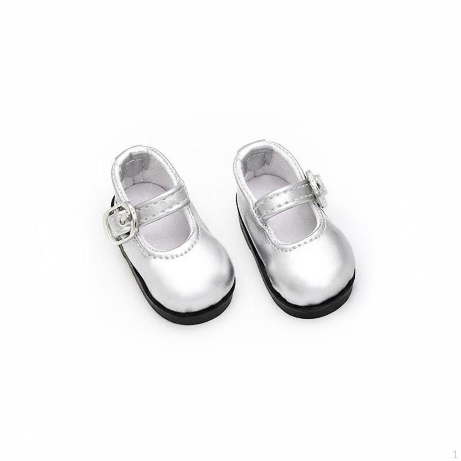 BJD Doll Shoes Buckle Strap Design 1/6 Scale Realistic Details Black Zsiga Silver Zsiga