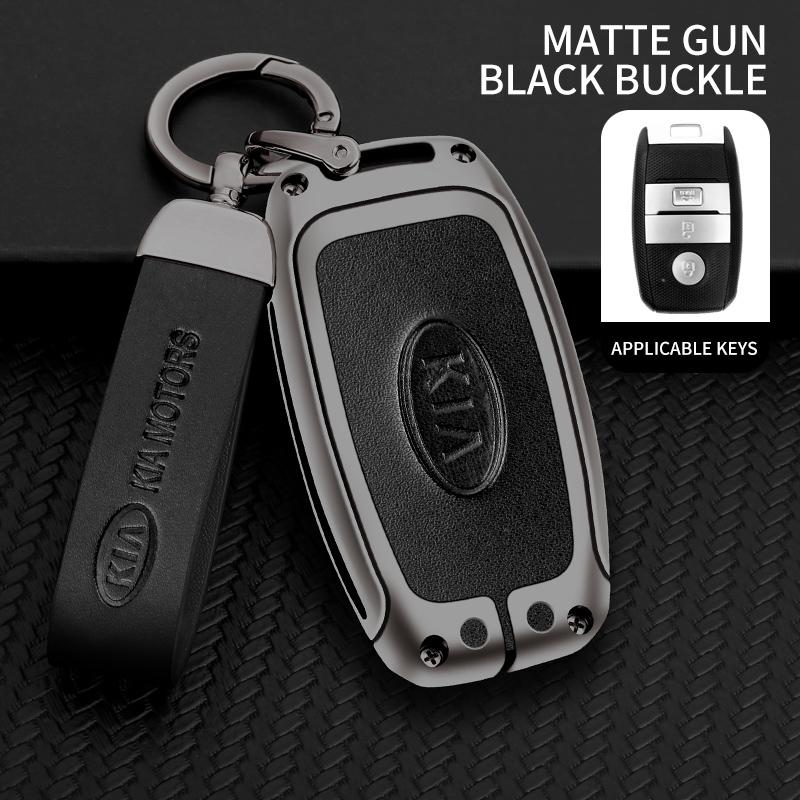 SBHX3 Zinc Alloy Leather Car Remote Key Case For KIA Sportage Cerato Optima K2 K3 K4 K5 RIO Picanto Soul Sorento Sedona Accessories