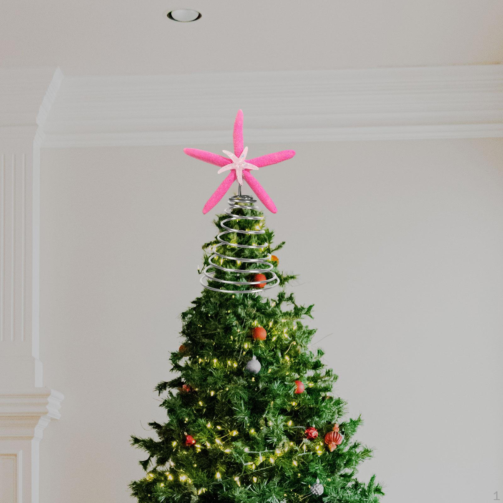 

Topper 9x9x20cm Christmas Tree Decoration Celebration Party Bedroom Holiday Display Beach Theme рожевий