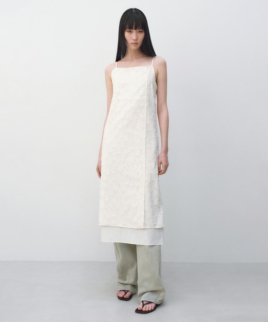 INSILENCE WOMEN Textured Jacquard Dress Ivory