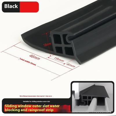 Balcony Insulation Windproof Sealing Strip Flashing Board 50cm Home Window Water Blocking Bar Sliding Window Rain Weatherstrip