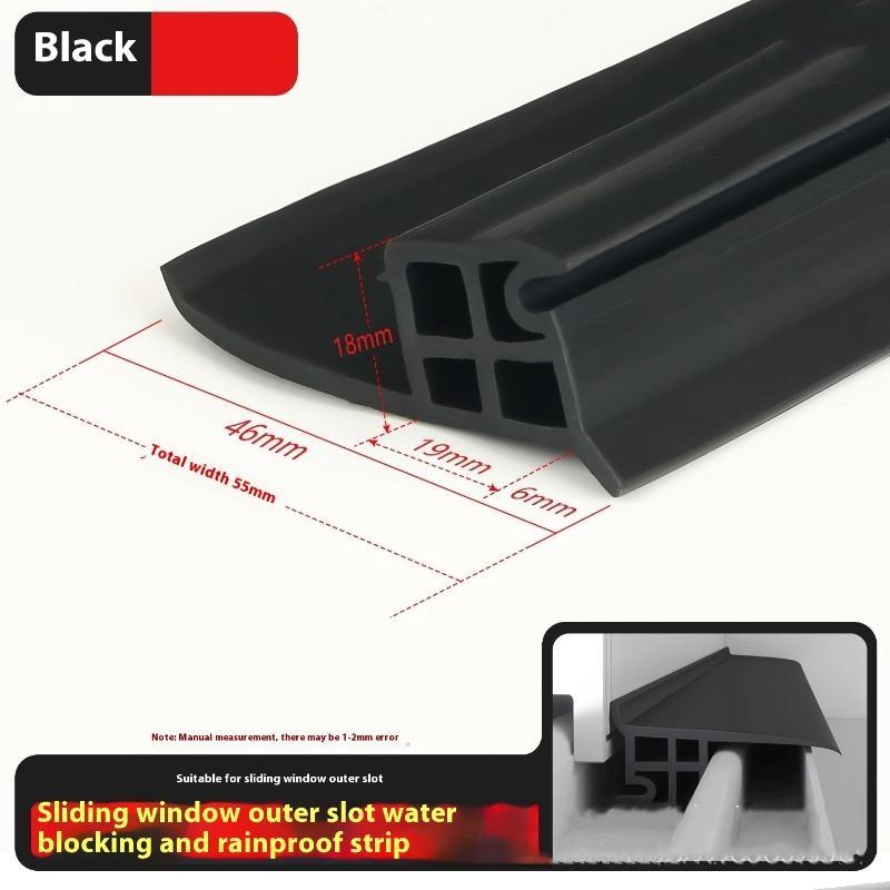50cm Home Window Water Blocking Bar Sliding Window Rain Weatherstrip Balcony Insulation Windproof Sealing Strip Flashing Board
