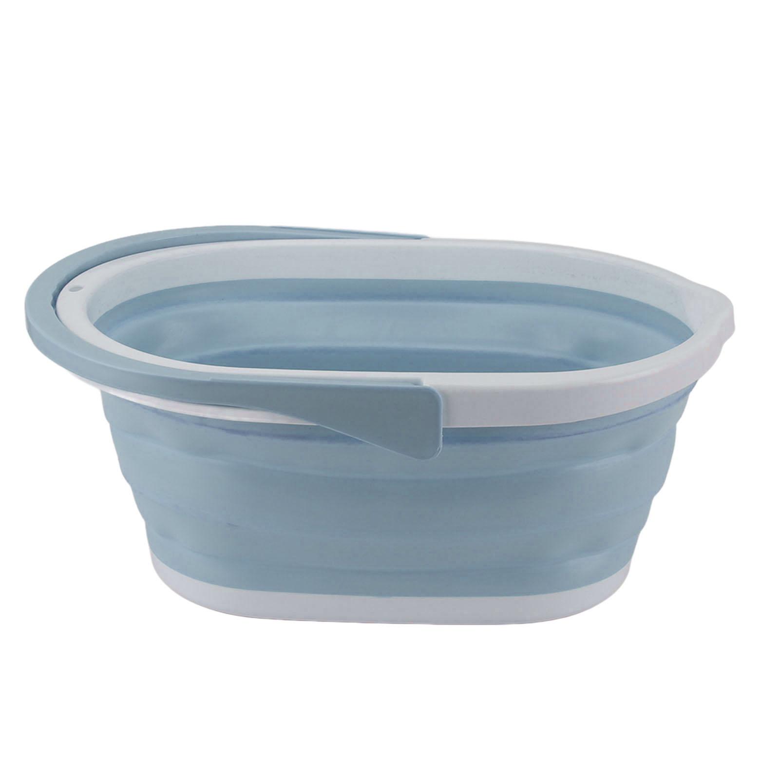 Seau à Vadrouille Pliable Robuste PP Grande Capacité Poignée Portative Multifonction Seau de Lavage de Voiture pour Maison Salle de Bain Patio