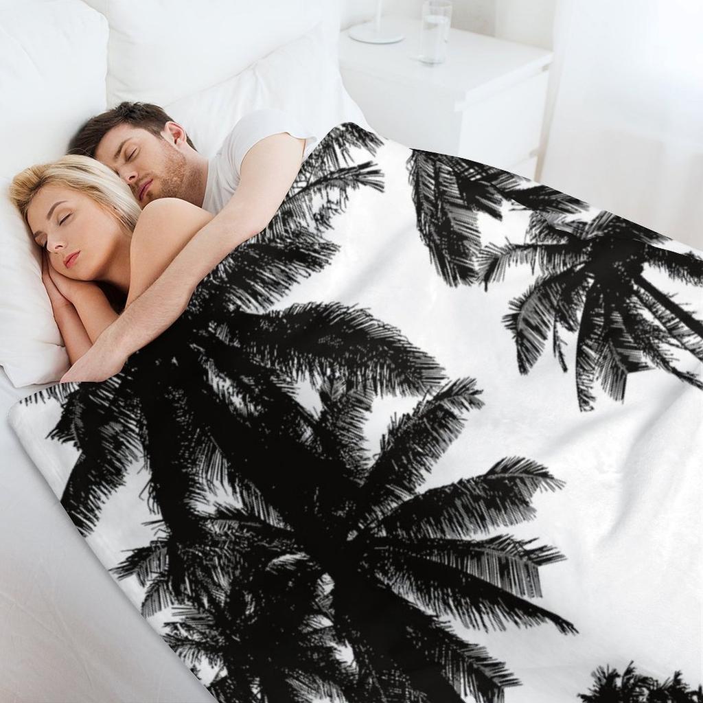 Palm Tree Silhouette - Throw Blanket Baby Nap Camping Designers Blankets