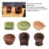 2pcs 2-4cm Bamboo Basket Chair Dustpan Dollhouse Simulation Decoration  Dolls House Accessories