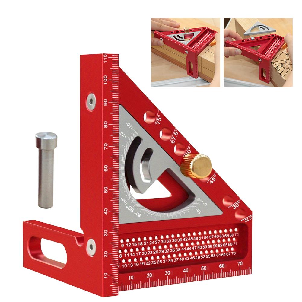 Woodworking Aluminum Alloy Angle Ruler Set Pin Type Measuring And Marking Device With Angle Positioning Mortise And Tenon Nails