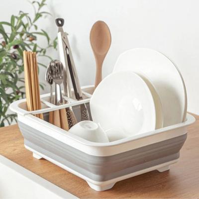 Folding Drain Bowl Rack Tableware Drainage Organizer Shelves Home Bowls and Chopstick Water Filter Racks Dish Sink Drain Basket