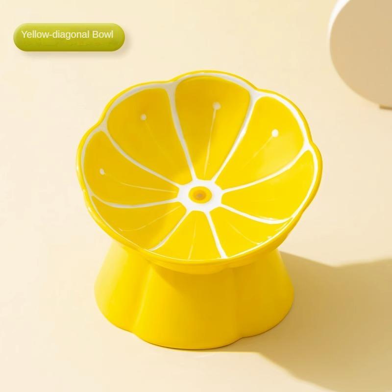 Japanese Style Cat Bowl Ceramic Double Bowl Anti Knock Food Bowl Dog Bowl Cat Drinking Bowl Automatic Drinking Pet Supplies