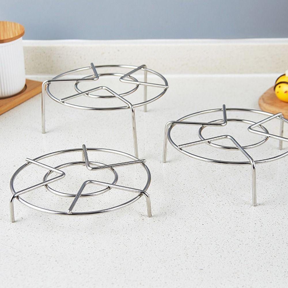 Stainless Steel Cookware Heat Resistant Kitchen Trivet Stand Steamer Steaming Tray Egg Steamer Rack