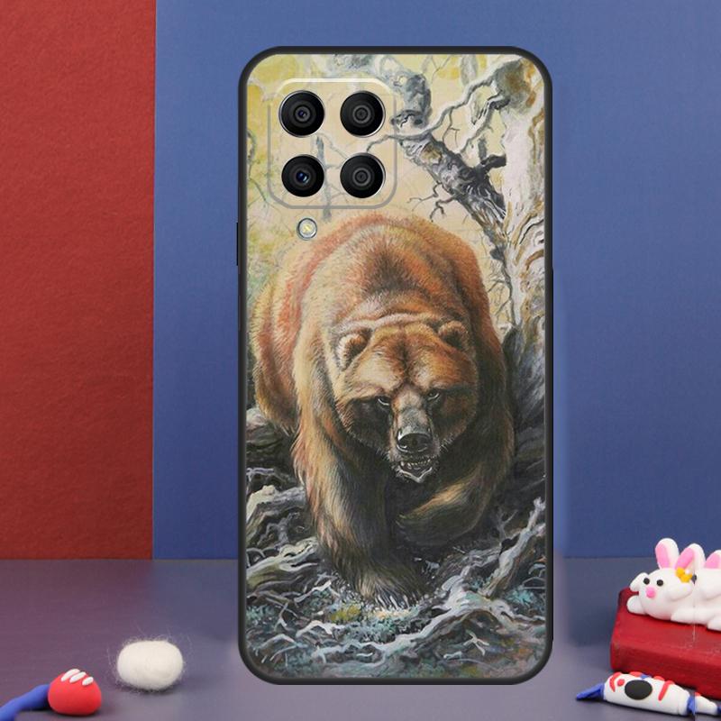 Cute Grizzly Bear Case For Samsung Galaxy M32 M52 M12 M16 M14 M54 M13 M33 M53 M56 M36 M31 M11 M35 M55 M15 M06