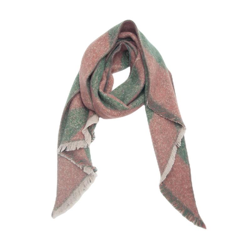 Diagonal Scarf Fashion Women Shawl Yarn Rhombus Shawl Circle Keep Warm