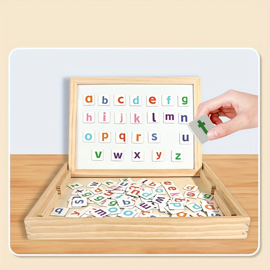 Magnetic Sensory Learning Toy - Spelling & Word Building Boardwith Colorful Letters, Fun Educational Activity For Youngsters 10ml