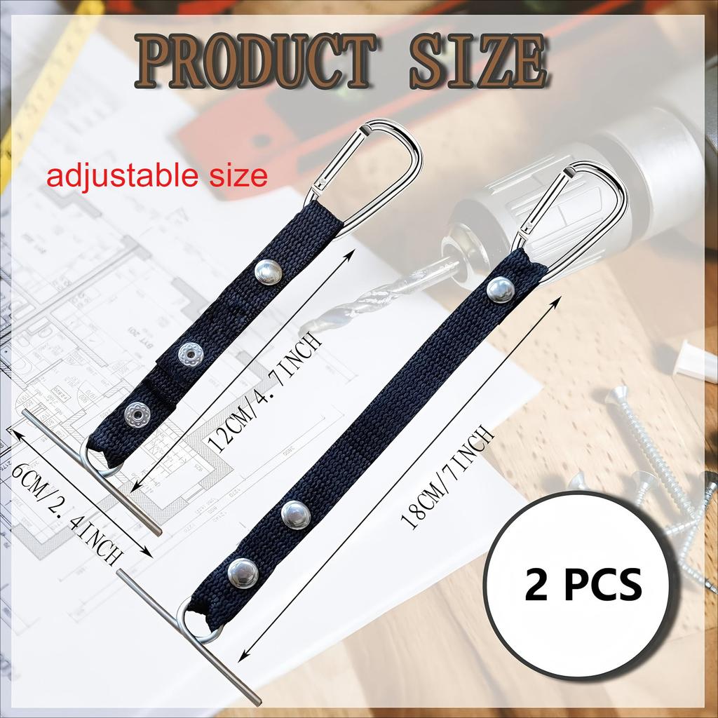 1/2pcs Fallingstar Tape Thong for Tool Belts 2.4" Wide Electrical Tape Holder Black Electrical Contractor Adjustable Tool Belts