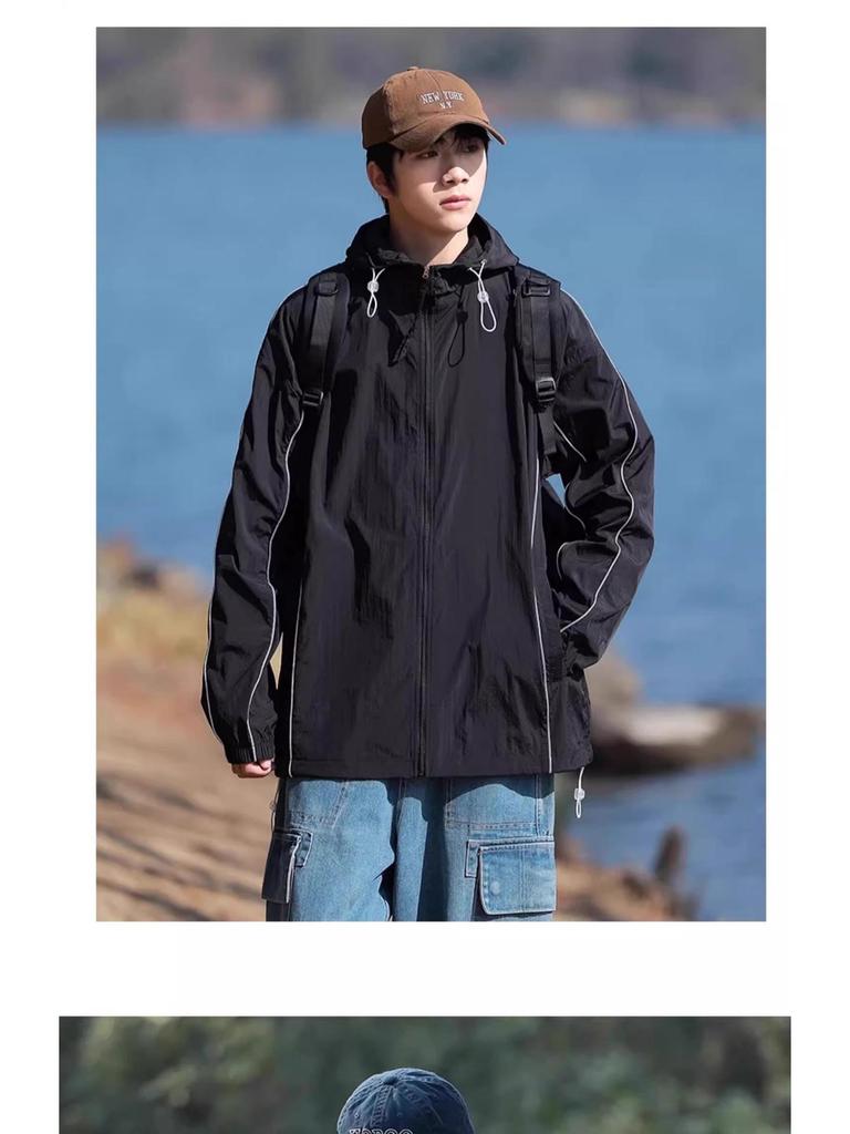 WASSUP Men's 2025 Summer Sun Protection Windbreaker - Anti-UV, Ice Silk, Quick-Dry, Lightweight