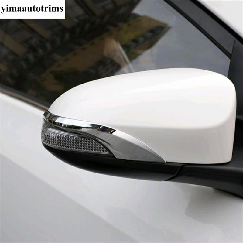Rearview Mirror Strip Decoration Protection Decoration Cover Trim For Toyota C-HR CHR 2016 -  Chrome Accessories Exterior