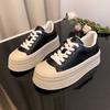 Biscuit Shape Shoes Women's Niche Platform Height Increasing Women Shoes White Shoes Women's New Fashion Casual Board Shoes Women's Platform Shoes