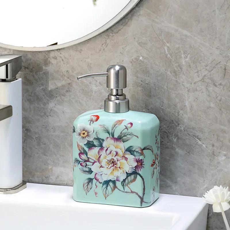 

540ml Large capacity American ceramic hand sanitizer bottle Press type shampoo Detergent shower gel lotion sub bottle bathroom
