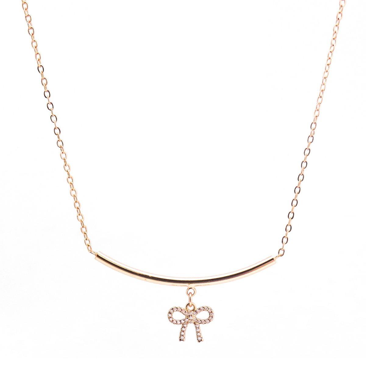 

Новый китайский стиль Новый стиль дорожный бант кулон ключица цепочка темперамент