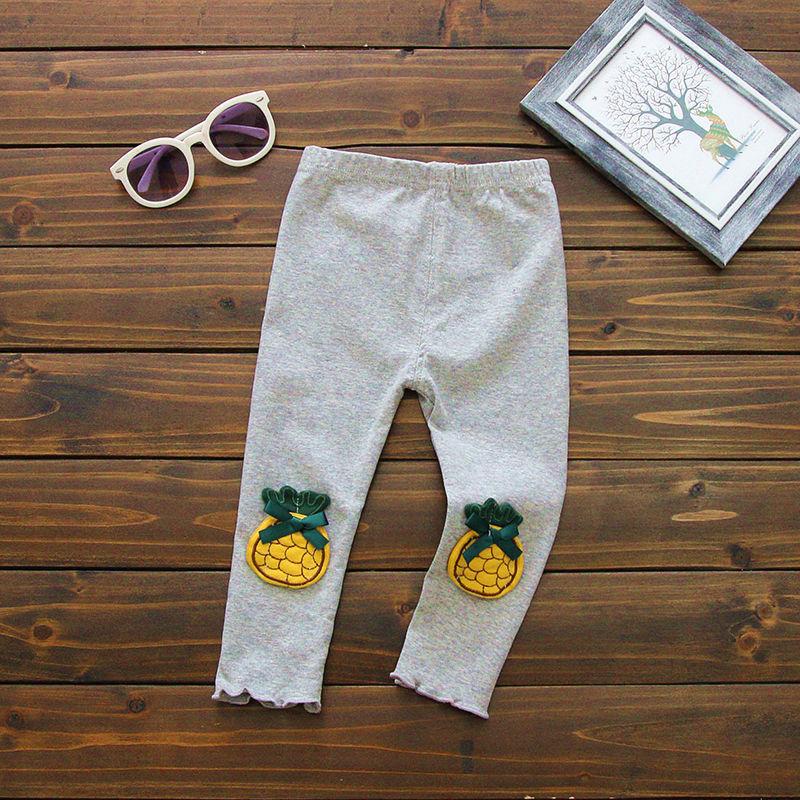 

Леггинсы для девочек, весенне-осенние тонкие детские брюки, эластичные брюки для детей 1-2-3 лет, однотонные повседневные брюки 90 серый