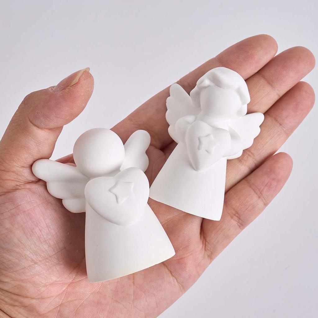 Herz Flügel Mädchen Silikon Kerzenform DIY Engel Aromatherapie Gips Gussformen Gips Harz Handwerk Herstellung Heimdeko Kunst Geschenk