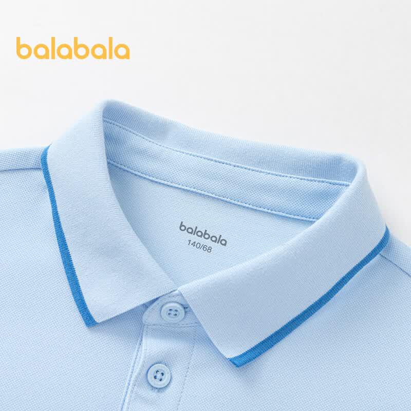 Balabala Boys' Cool-Feel Short Sleeve Polo Shirt