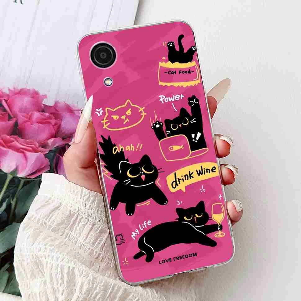 For Samsung A03Core Case Soft Silicone Cute Heart Painted Cover Case For Samsung Galaxy A03 Core SM-A032F TPU Fundas Capa