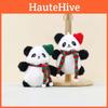 Chaveiro de Pelúcia Panda de Feliz Natal Animal de Pelúcia Fofo Para Alegria Festiva