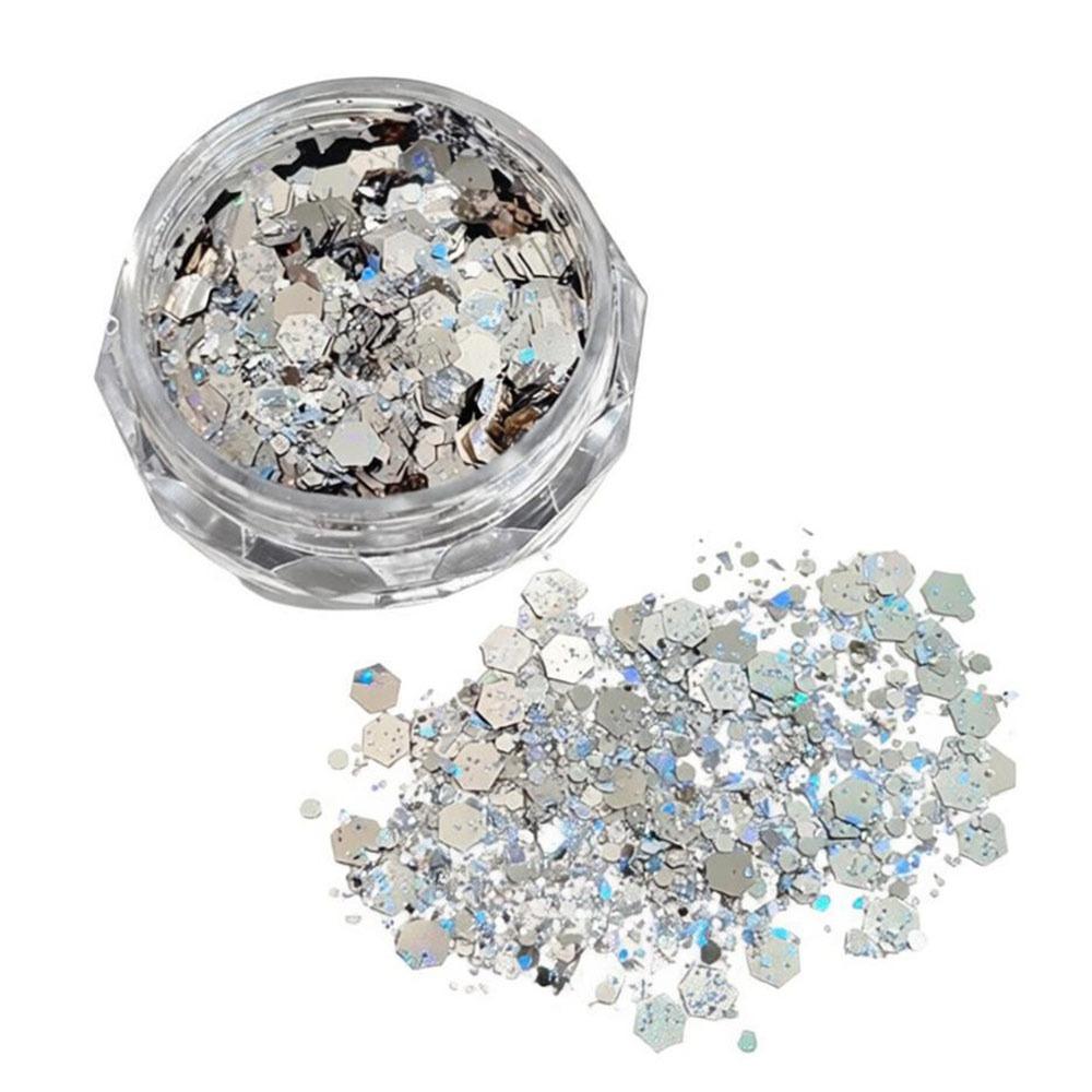 Creative Ultra-Thin Nail Glitter Sparkly Multicolor Nail Sequins Turtle Scales Flakes Nail Art Powder 3D Decoration