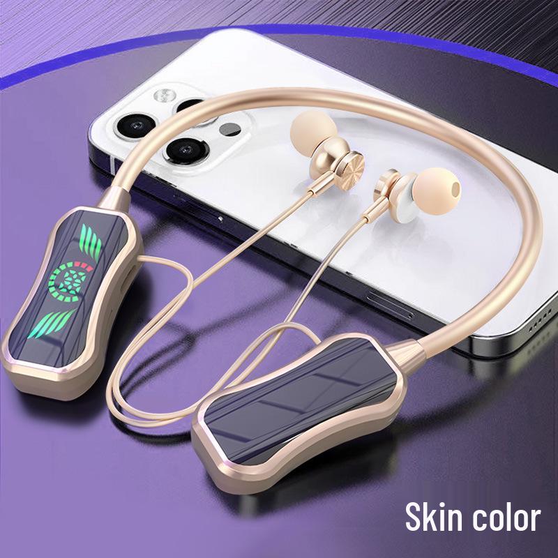 Ultra-Long Battery Life Bluetooth Neckband Headphones: High-Quality Sound, Dual-Mode, Universal for Live Streaming & Sports.