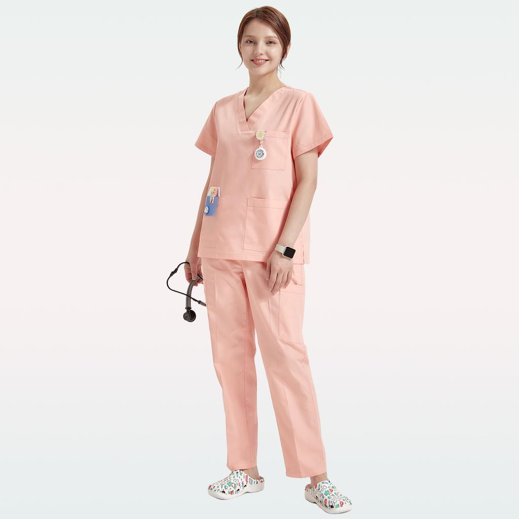 Women Medical Uniforms Doctor Nurse Scrubs Set Basic Clinical Aesthetic Hospital Workwear Dental Pet 8020