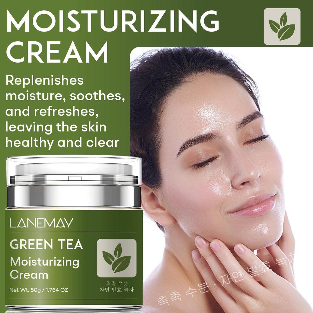 Green Tea Moisturizing Cream - Replenishes Moisture, Soothes & Protects Skin, Strengthens the Skin Barrier