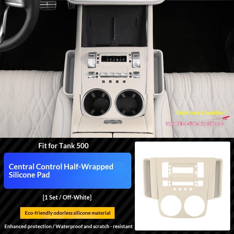 For GWM Tank 500 Hi4-T Hi4-Z 2026 Car Half Pack Silicone Pad for Central Control Water Cup Gear Shift Panel Car Accessories