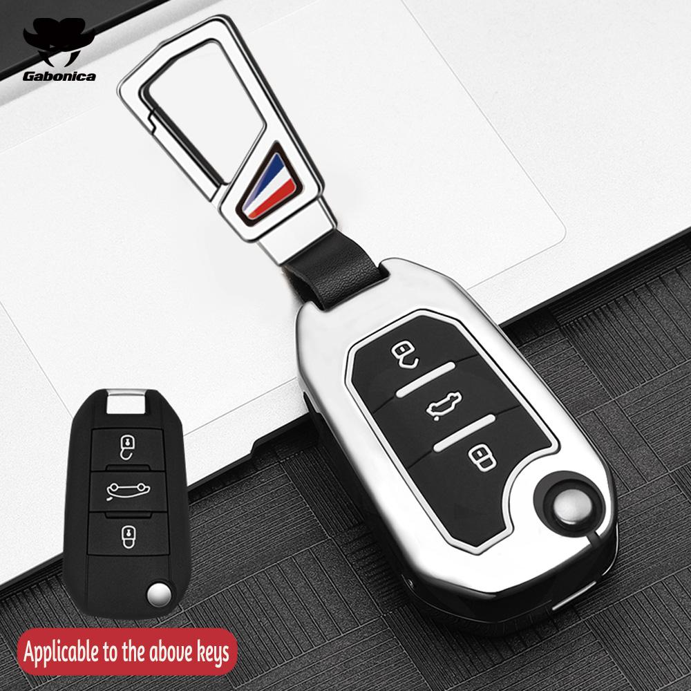 New Zinc Alloy Shell For Peugeot Gt 208 2008 308 3008 408 508 107 301 Citroen C4 Cactus C5 Ds4 Ds5 Car Key Cover Case Holder Fob