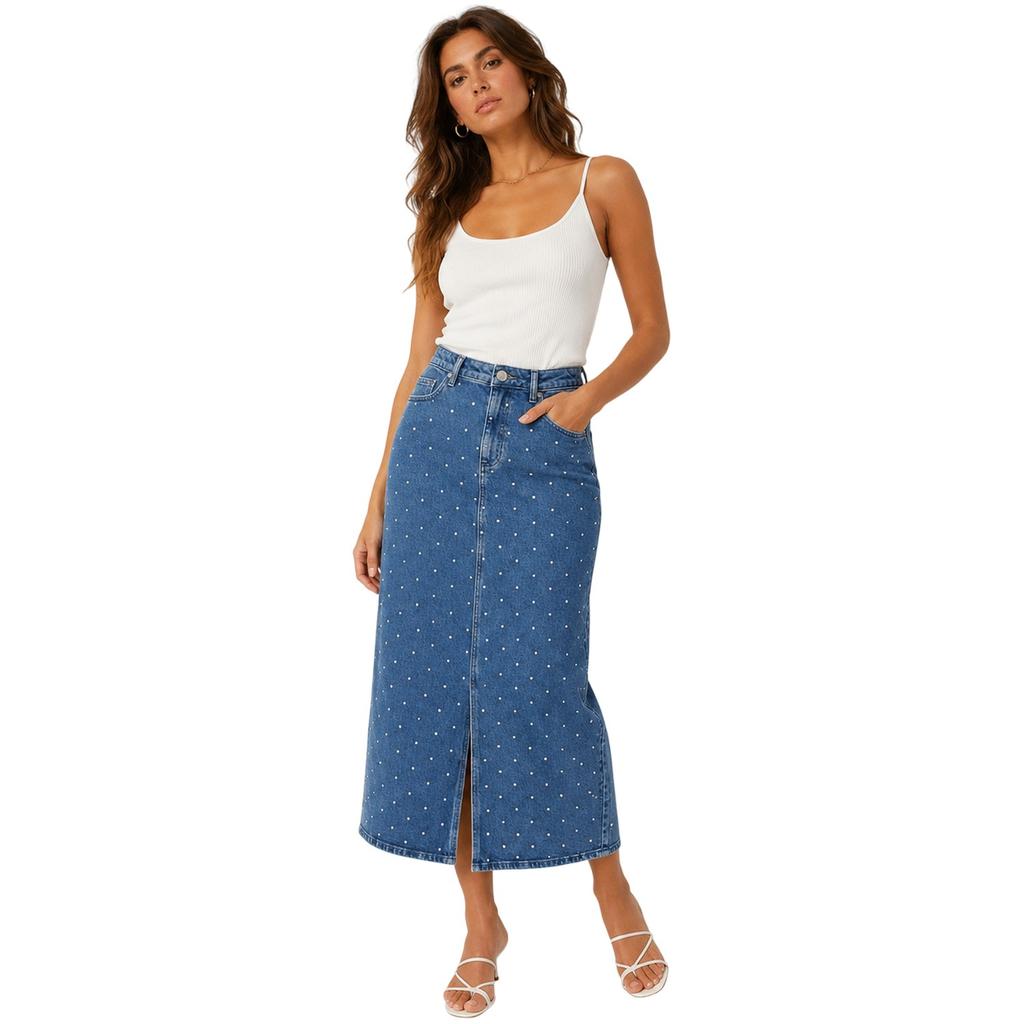 Vero Moda Womens/Ladies Tessa Denim Regular Midi Skirt