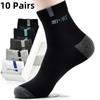5/10 Paar Herren Bambusfaser Herbst Winter Herrensocken Atmungsaktiv Baumwolle Sportsocke Atmungsaktiv Deodorant Business Socken Größe 37-43