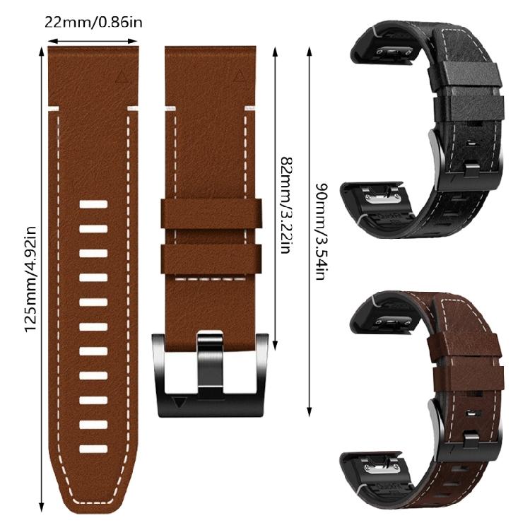 Leather Watch Band 26mm Easy Change Strap Smartwatch Accessories Easyfit Wriststrap Comfortable Wear for Smartwatches