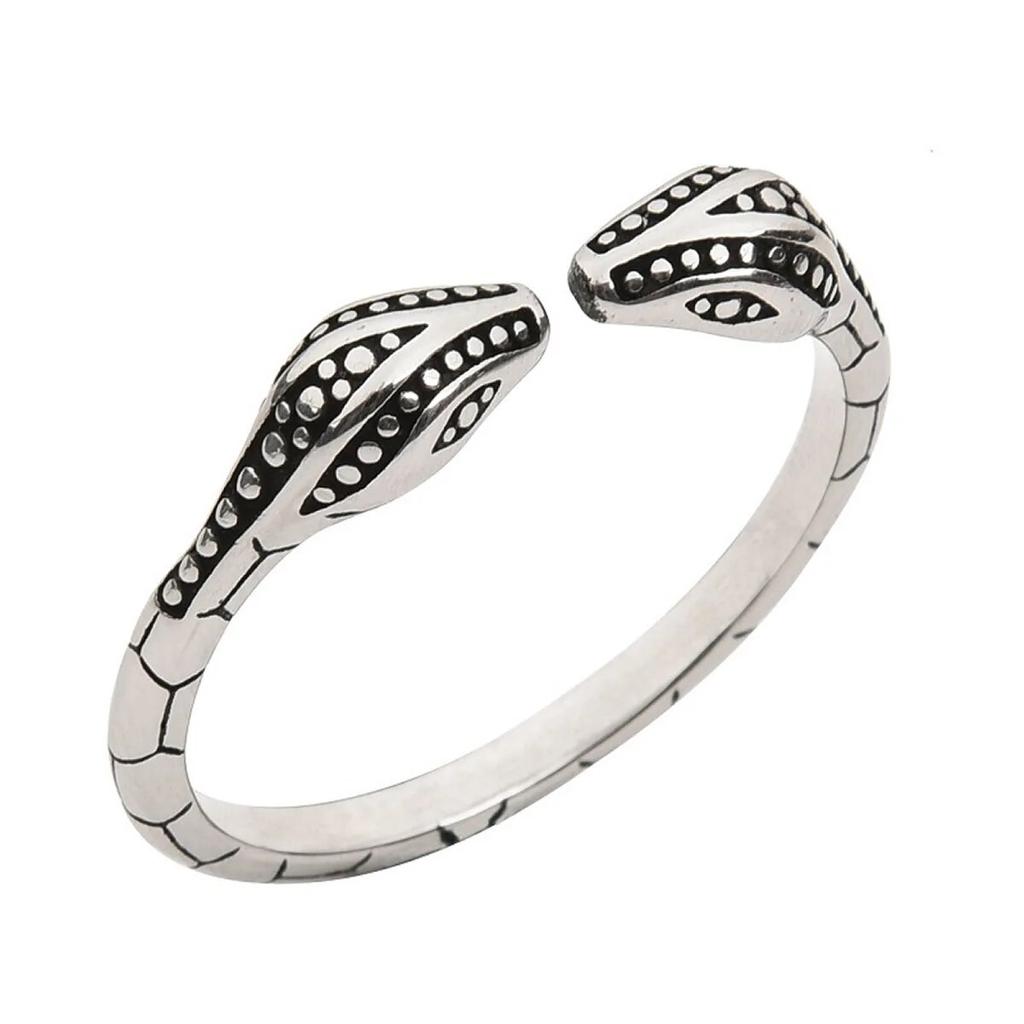 Stainless Steel Snake-Shaped Penis Cock Ring Delayed Ejaculation Erection Ring Semen Locking Rings Glans Massage Sex Toy for Men