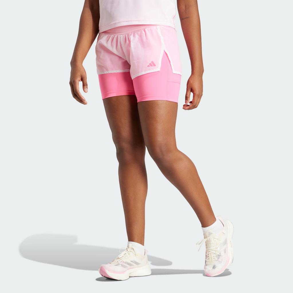 Adidas Tokyo Running 2-In-1 Shorts Women Shorts Bright-Pink IP3562