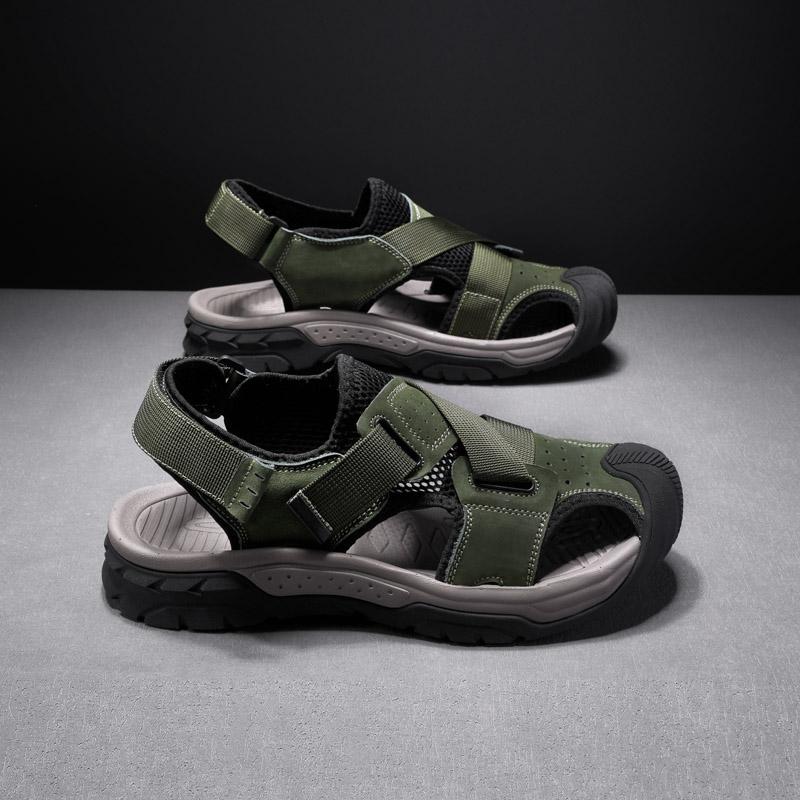 Fashion Hot Sale Summer Men's Sandals Outdoor Non-slip Men's Beach Sandals Handmade Flats Comfortable Men's Shoes Fashion Men Sneakers