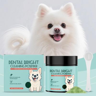 Hunde Zahnreinigungspulver, Plaqueentfernung, Haustier Zahnreinigung und Zahnsteinentferner(100 g)